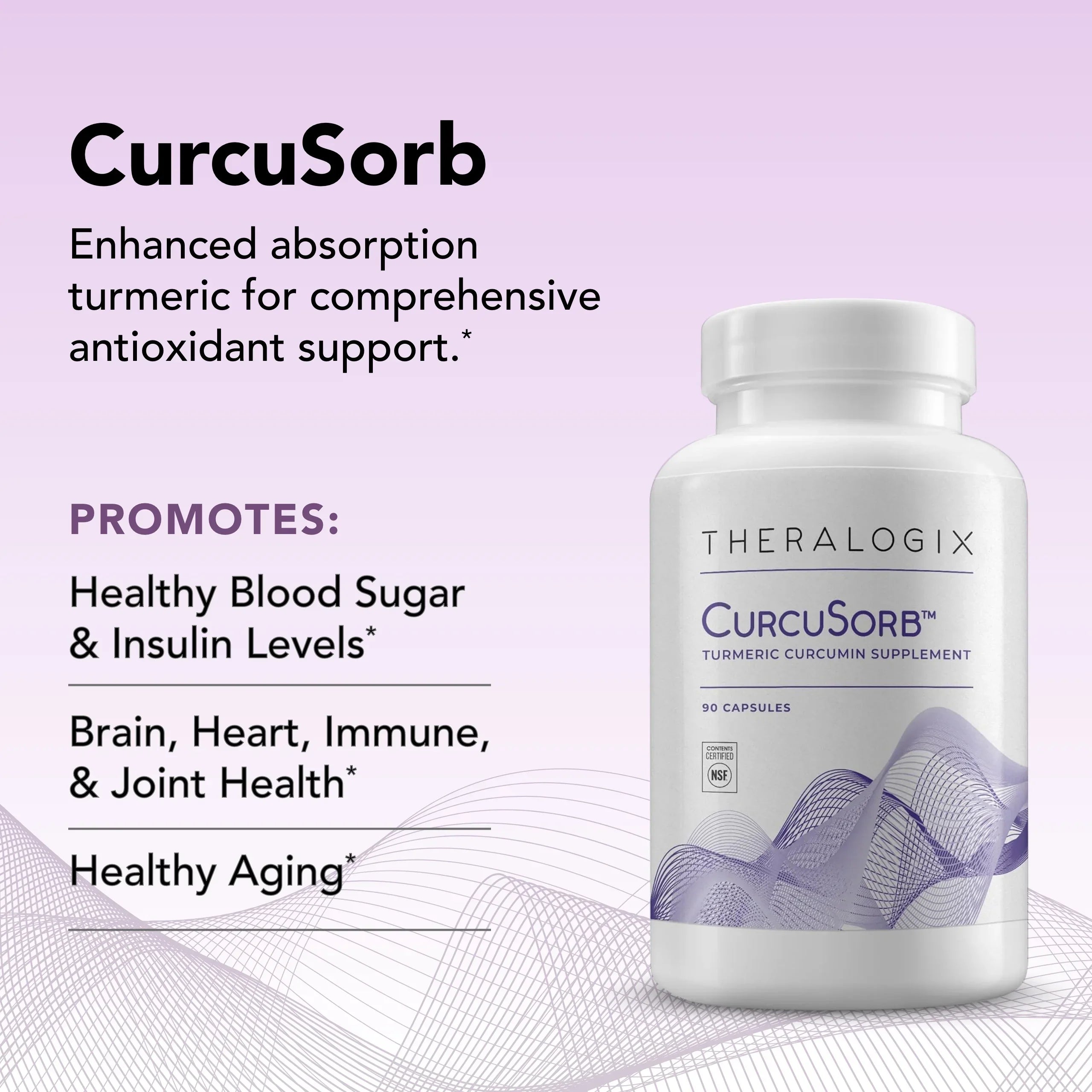 Theralogix CurcuSorb Turmeric Curcumin Supplement (90-Day Supply), High Absorption Turmeric Complex