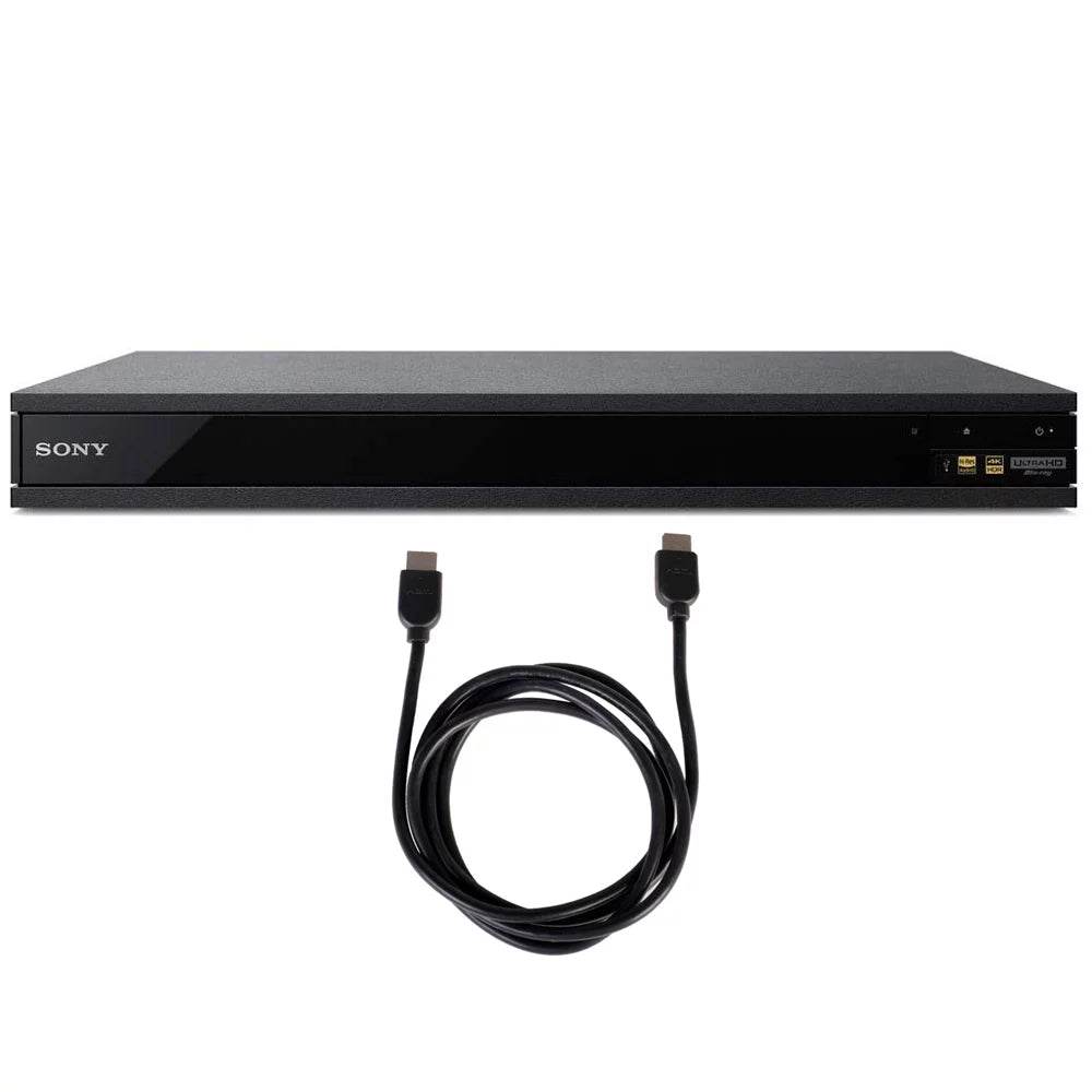 Sony 4K UHD Blu-ray Player With HDR and Dolby Atmos 2019 Model (UBP-X800M2) with 6ft High Speed HDMI Cable Black