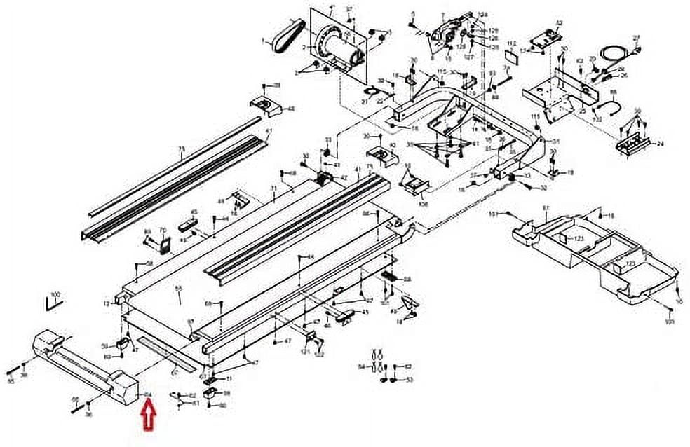 Rear Roller Endcap 157004 161702 Works with Prom Healthrider Weslo Image Treadmill