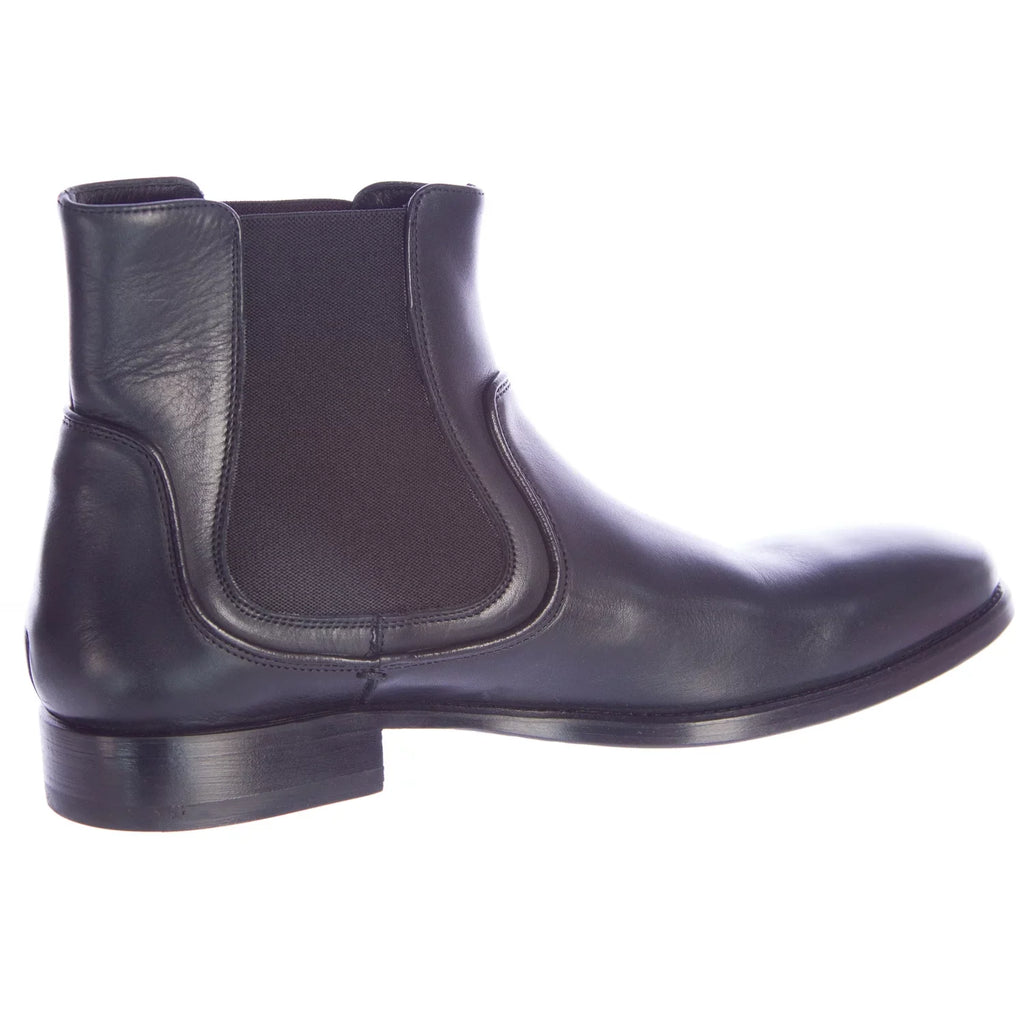 John Varvatos Men's Fleetwood Chelsea Leather Boots 7 Black