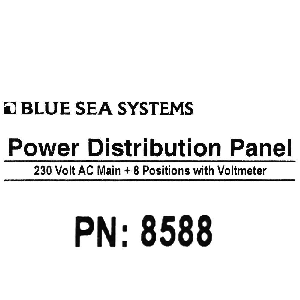 Blue Sea Craft Power Distribution Panel 8588 | 230VAC Main