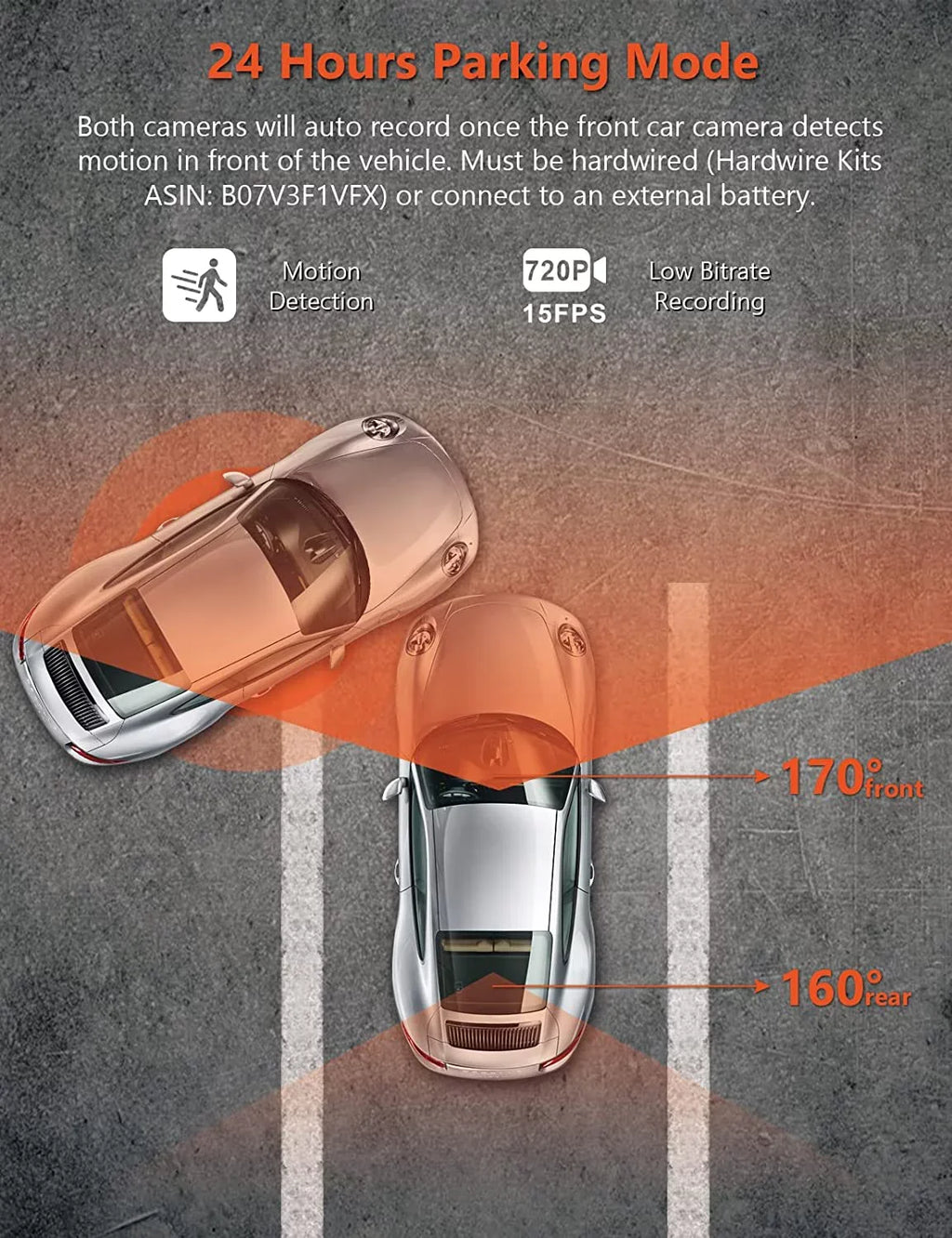 Vantrue Dual Front and Rear 1080P Dash Cam, Single Front 4K Car Camera, Hidden Design, Built in GPS, 24/7 Parking Mode, Low Bitrate Recording, HDR, Night Vision, Supercapacitor, G-Sensor (S1W)