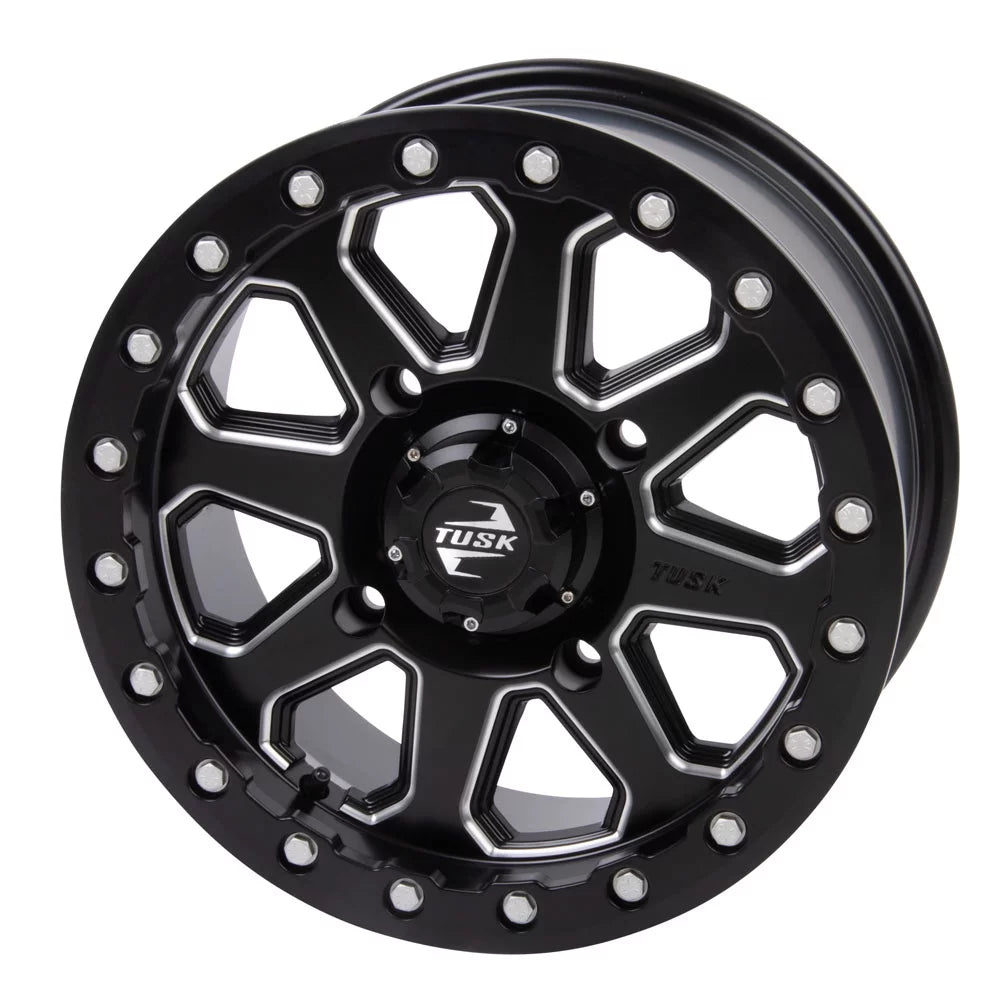 4/137 Tusk Uinta Beadlock Wheel 15x7 5.0 + 2.0 Milled/Black For Can-Am Defender HD10 Pro DPS 2020-2022