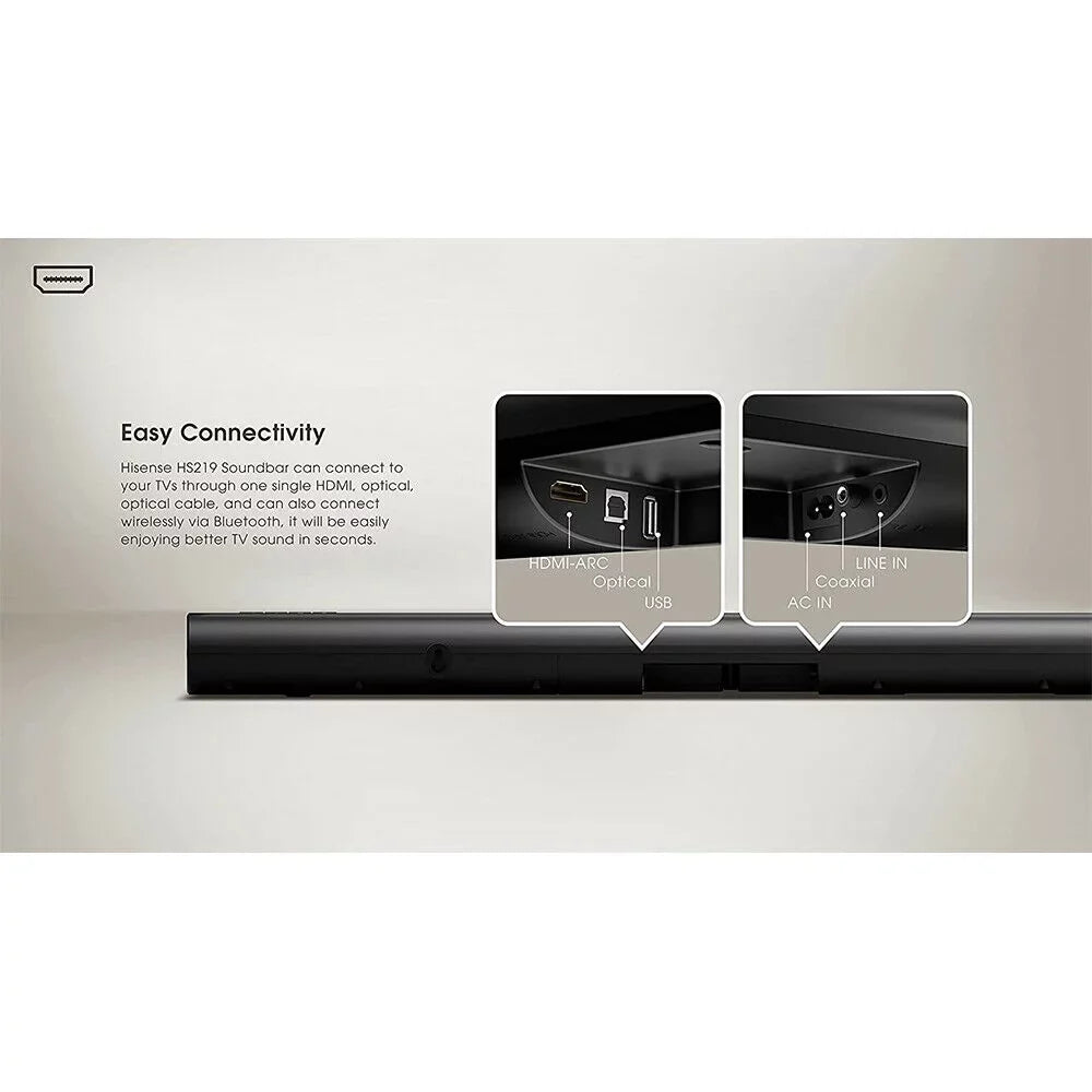 Hisense - 2.1-Channel Soundbar w/ Wireless Subwoofer