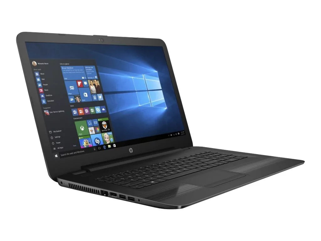HP 17-x116dx - Core i5 7200U / 2.5 GHz - Windows 10 Home - 8 GB RAM - 1 TB HDD - DVD-Writer - 17.3" 1600 x 900 (HD+) - HD Graphics 620 - textured linear gradient grooves in black - kbd: US