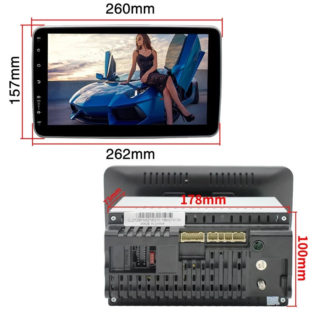 kydely 10 Inch On-Board Android 9.1 GPS Wifi Dual Din Touch Screen Player Navigation