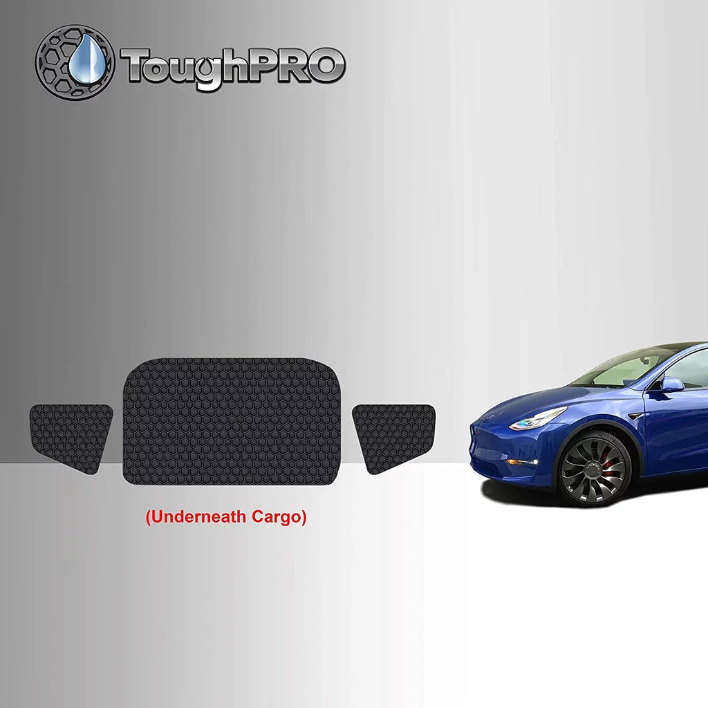 TOUGHPRO Cargo/Trunk Storage Mat Accessories with Tesla Model Y - All - Heavy Duty - Custom Fit - (Made in USA) - 2021
