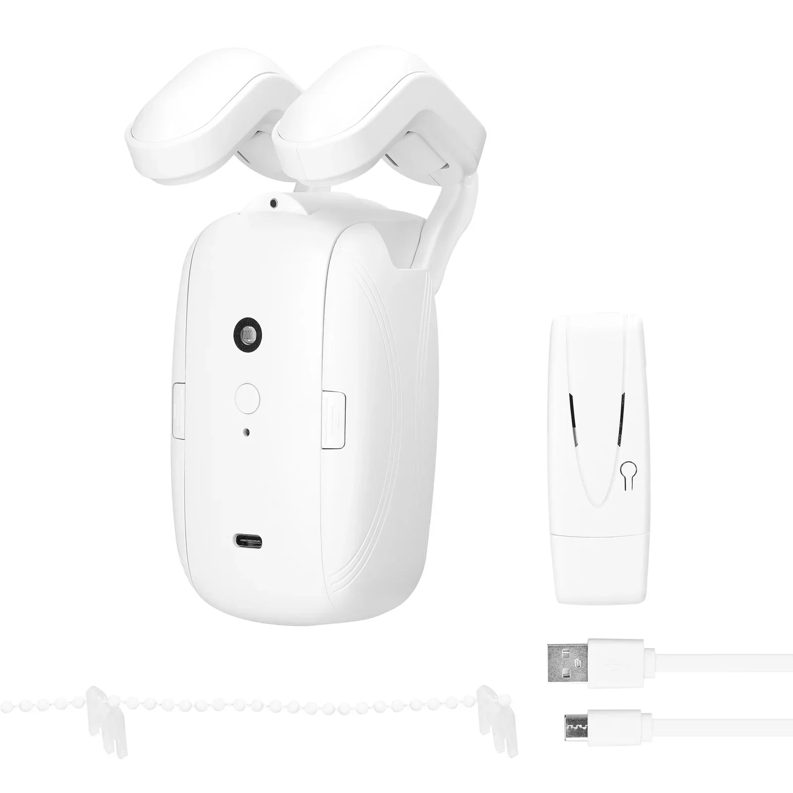 Htovila WiFi Intelligent Curtain Motor Electric Curtain Robot Automatic Opener No Wiring with Gateways Support APP Remote Control Timer Setup & Sensing with Home Roman Rod