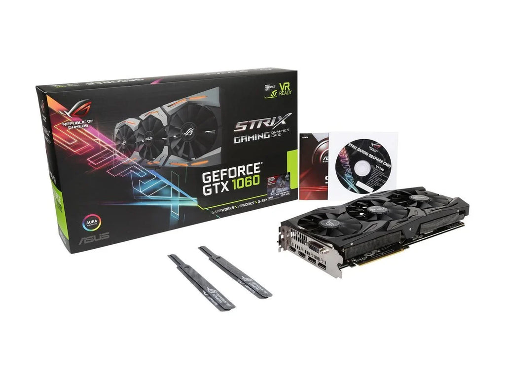 NEW ASUS Strix GeForce GTX 1060 STRIX-GTX1060-6G-GAMING 6GB ROG 192-Bit GDDR5 PCI E3.0 HDCP Ready Gaming Video Card