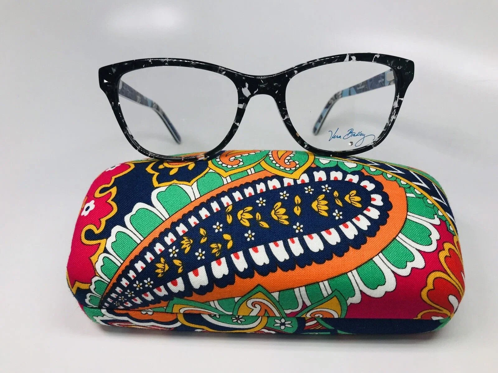 New Authentic Vera Bradley Emerson Blue Bayou Eyeglasses 53mm with Case