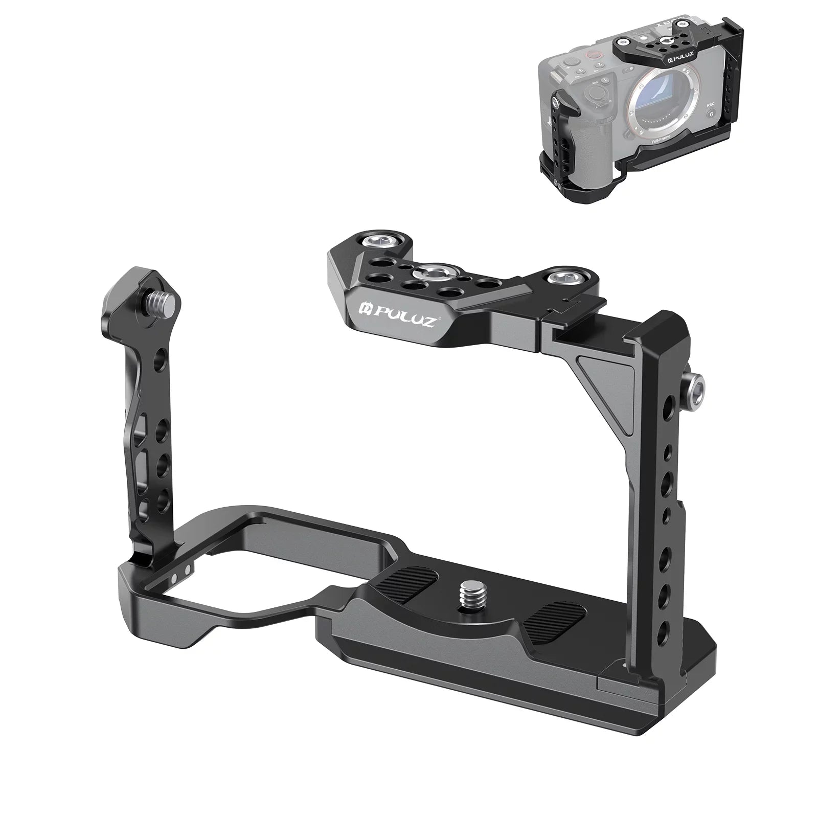 For Sony ILME-FX30 / FX3 PULUZ Metal Camera Cage Stabilizer Rig with NOTA Slider(Black)