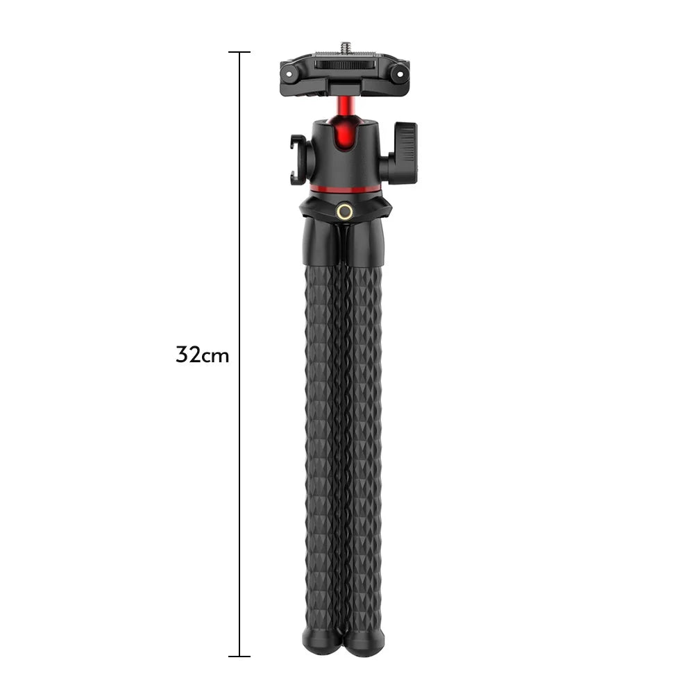 Dadypet MT-33 Octopus Tripod with Cold Shoe Mount, Rotatable Ball Head, Smartphone Camera Live Streaming Vlog