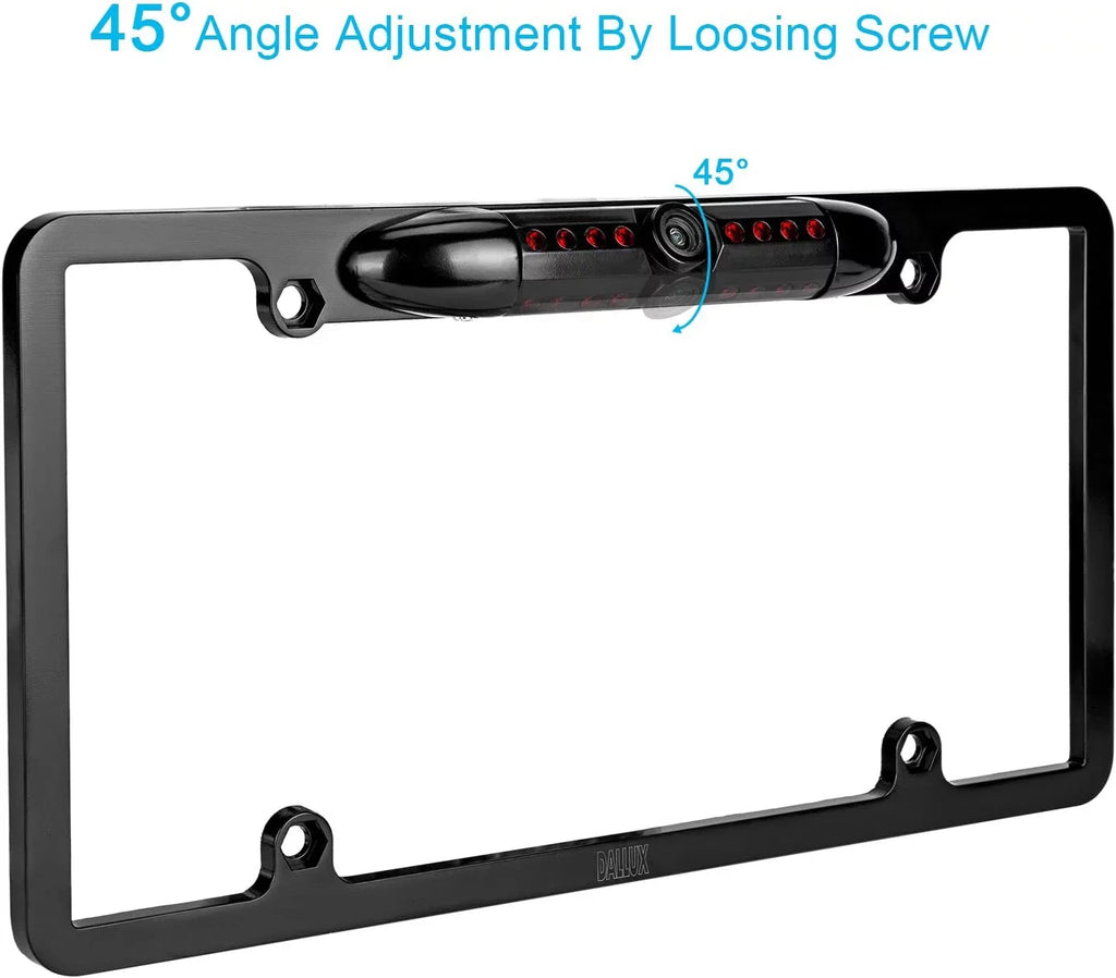 Backup Camera Rearview License Plate Frame JVC KWM856BW KW-M856BW Black