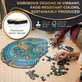 ZenChalet Floral Retro Premium Wooden Jigsaw Puzzle Adults featuring 1000 Pieces