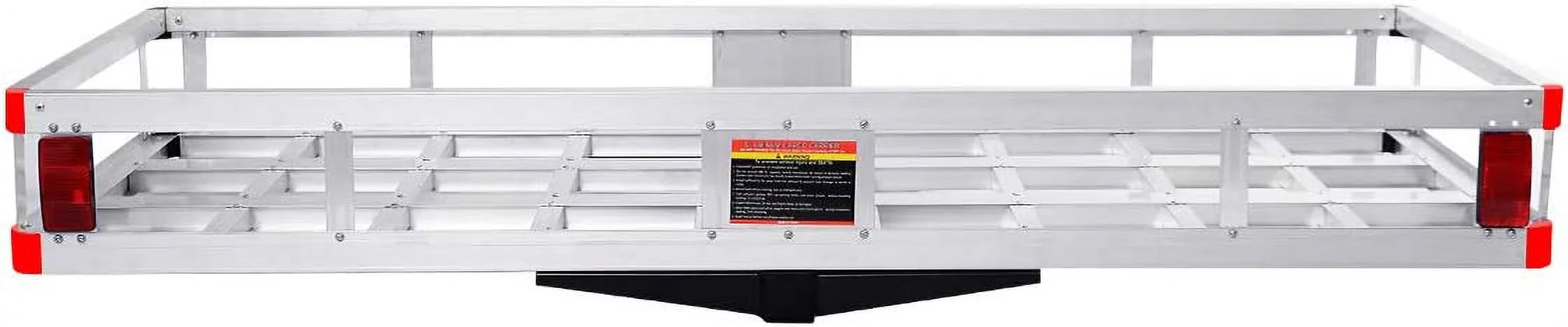 Hitch Cargo Carrier, Aluminum Trailer Hitch Cargo Carrier Fits 2” Receiver, 60” x 22” x 7” Mount Luggage Rack, Vehicle Cargo Basket SUV, Truck, Car, 500LBS Capacity