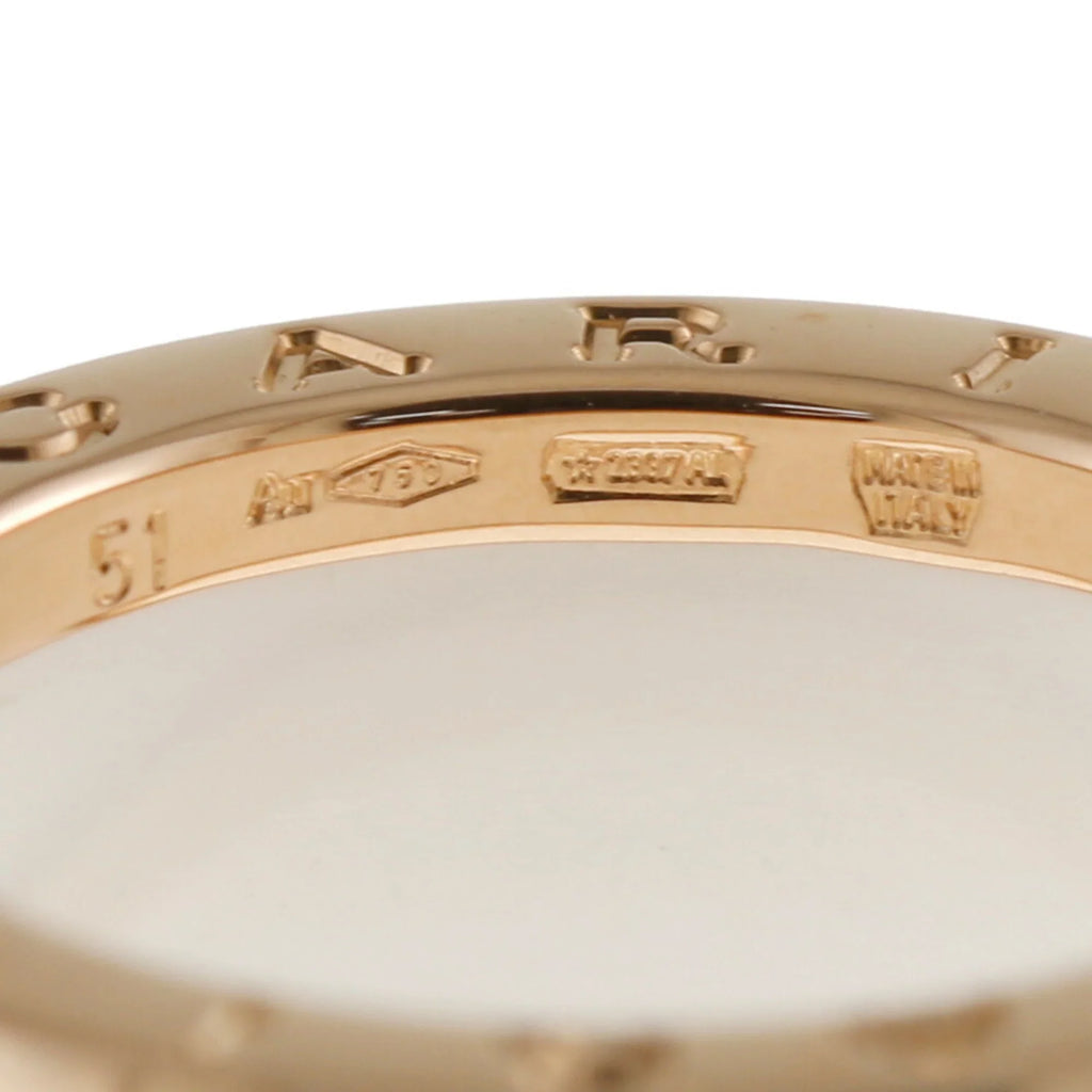 Pre-Owned Bvlgari B Zero One B-zero.1 4 Band White Ceramic Ring No. 10 18K Women's BVLGARI (Good)