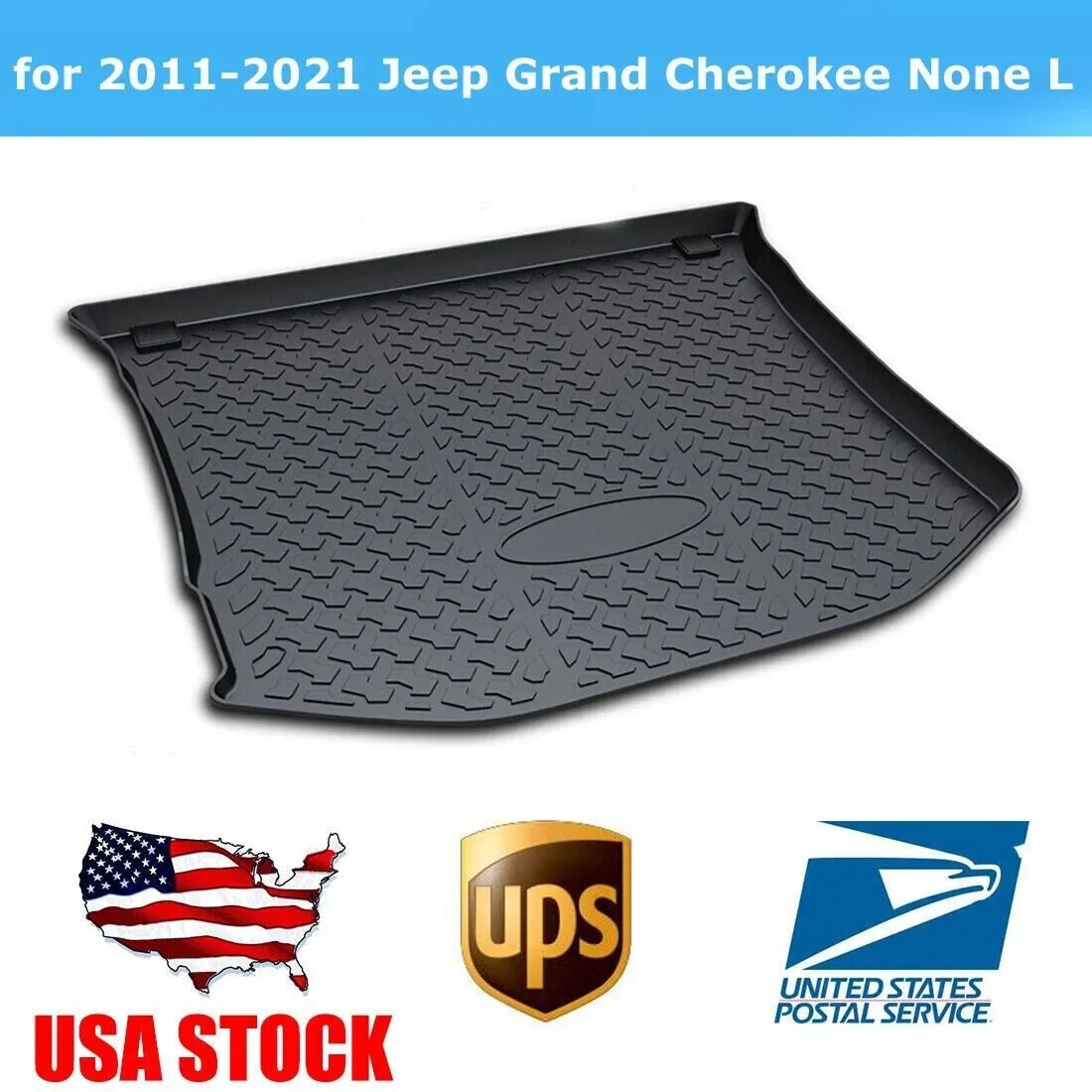 Easy to Clean 2011-2021 Jeep Grand Cherokee TPO Rear Cargo Trunk Mats Liner