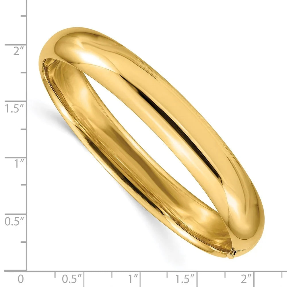 14k 7/16 Oversize High Polished Hinged Bangle Bracelet QHP7/16O