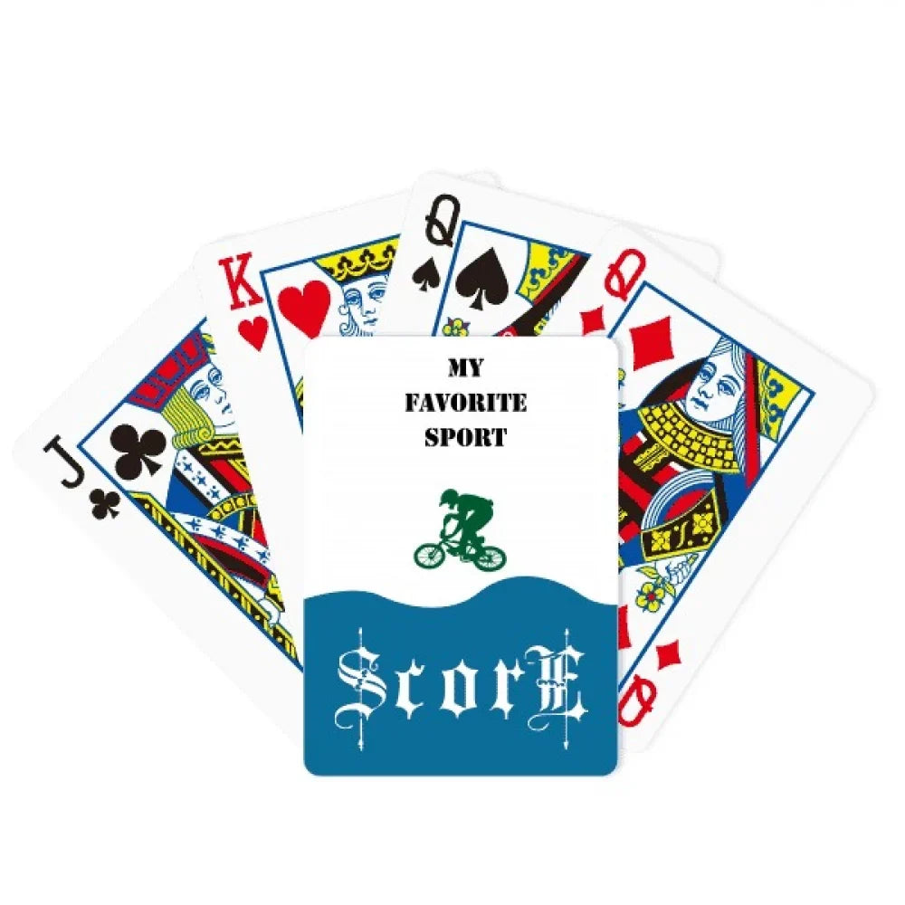 Like Sports Fitness Balanced Cross-country Score Poker Playing Card Index Game