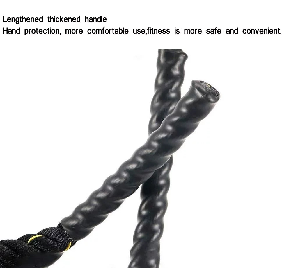 NK 49.2ft Length, Heavy Jump Rope Skipping Rope Workout Battle Ropes Total Body Workouts Power Improve Strength Building Muscle Mens/Womens