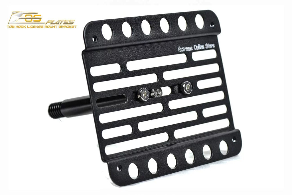Extreme Online Store Replacement 2006-2008 Mazda Miata NC | EOS Plate Version 1 Mid Sized Front Bumper Tow Hook License Relocator Mount Bracket Tow-226