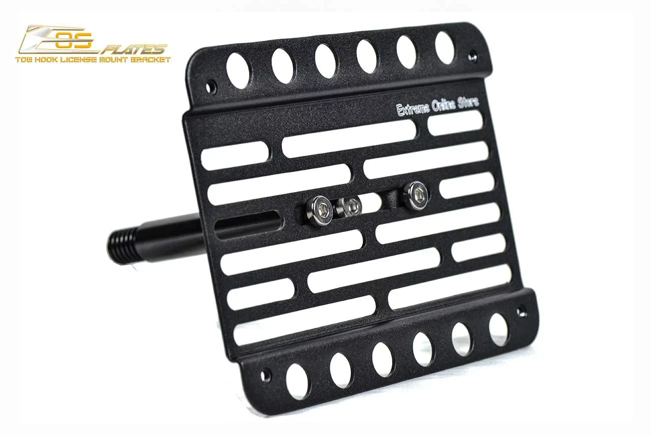 Extreme Online Store Replacement 2006-2008 Mazda Miata NC | EOS Plate Version 1 Mid Sized Front Bumper Tow Hook License Relocator Mount Bracket Tow-226