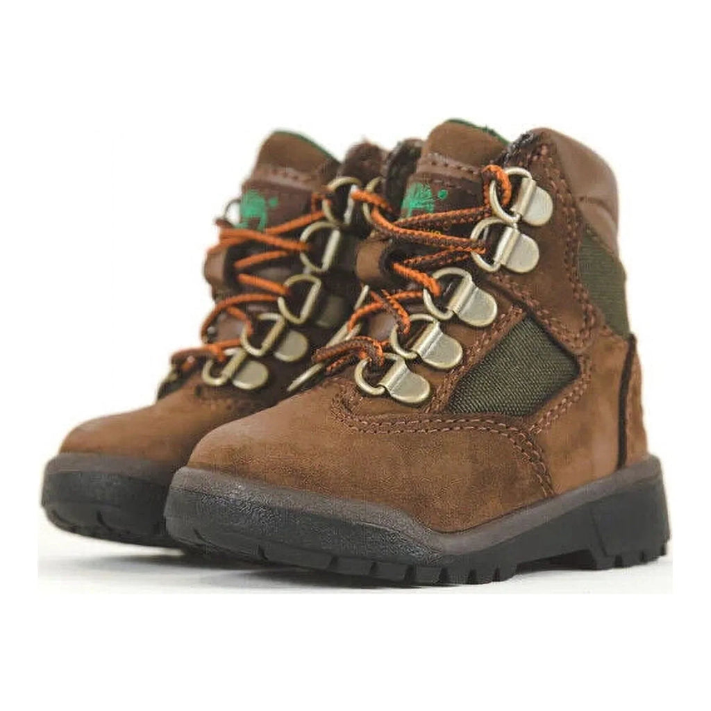 Timberland TB044892 Toddler Brown Nubuck/Green Leather 6 Inch Field Boots HS2659 (4.5C)
