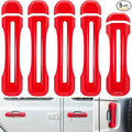 E-cowlboy Door Handle Inserts Wrap Trim+Tailgate Handle Coating 2018-2022 Jeep Wrangler JL JLU Sports Sahara Freedom Rubicon Unlimited Gladiator JT 2-Door & 4-Door Exterior Accessories (Red 5PCS)