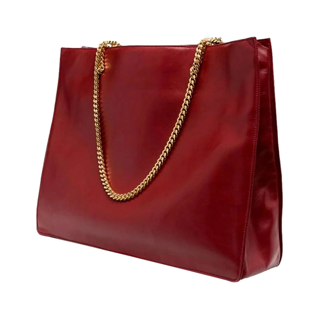 Saint Laurent Siena Ultra Lux Red Leather Chain Shoulder Bag 634799
