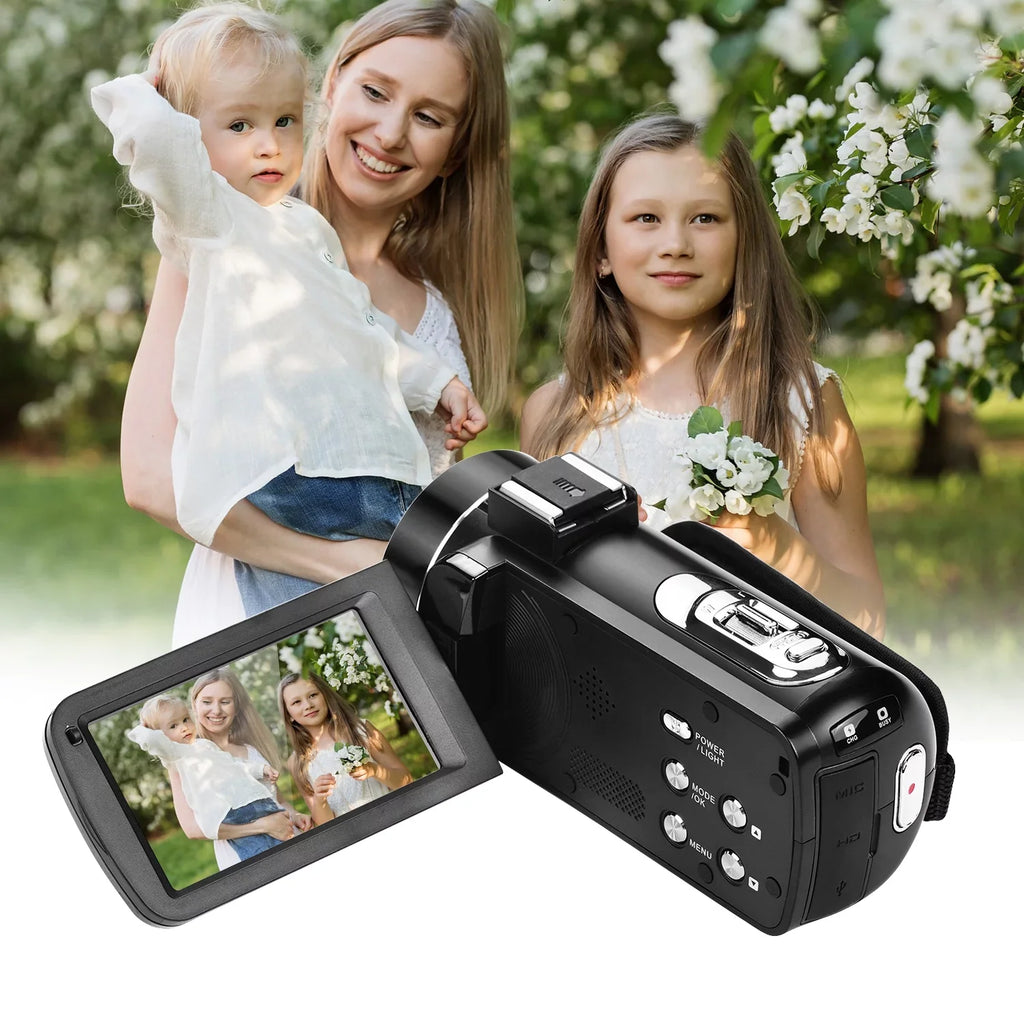 Andoer-2 Video Camera,Video Camera 4K Handheld DV 3.0 Inch IPS Camera 3.0 Inch IPS Monitor Burst DV Professional Video Function Inch IPS Monitor AINN ERYUE