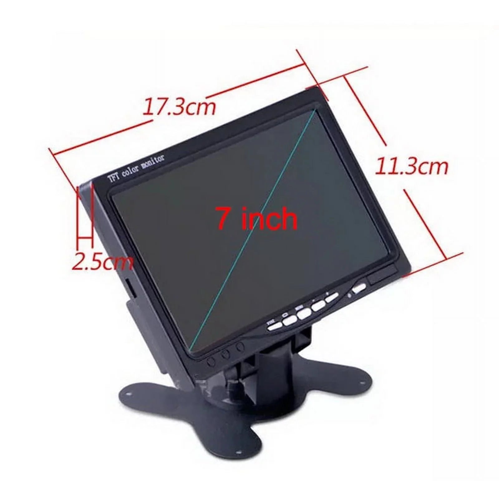 12V/24V parking system 7inch TFT LCD Car Monitor IR with 18 LED camera Bus RV Car Van Truck reverse Night Vision+32 feet cable