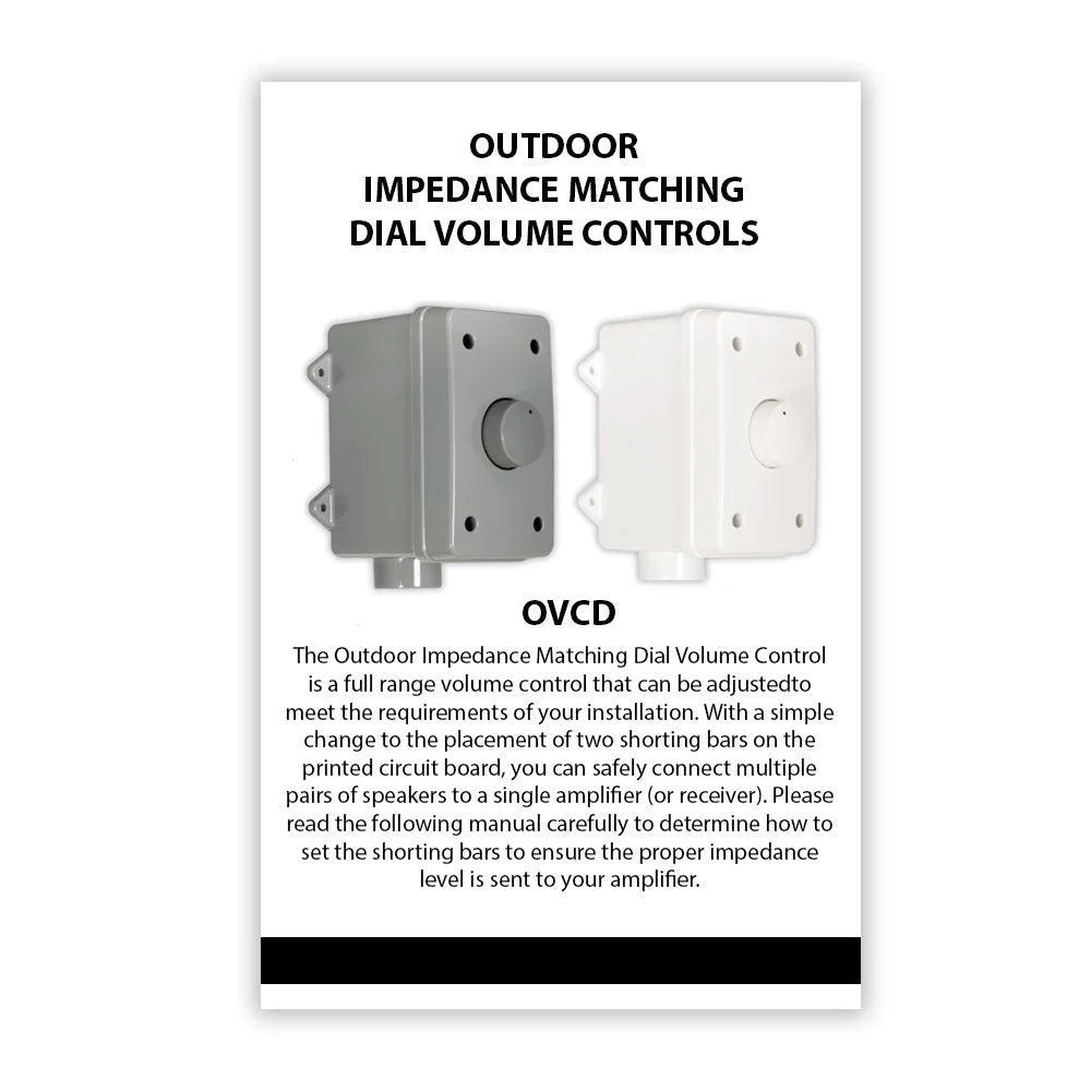 Theater Solutions OVCDG Outdoor Volume Controls Gray proof 3 Piece Set