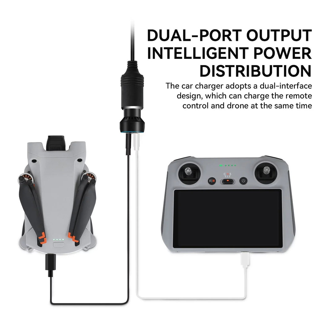 Super Fast USB-C Charging Adapter QC3.0 PD Car Charger DJI Mini 2/Mini 3 Pro