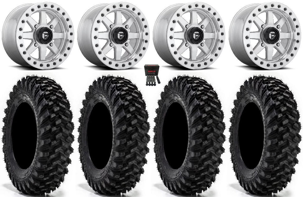 Fuel Maverick Bdlk 14" Wheels Mh 32" Warrior XT Tires Kawasaki Mule Pro FXT