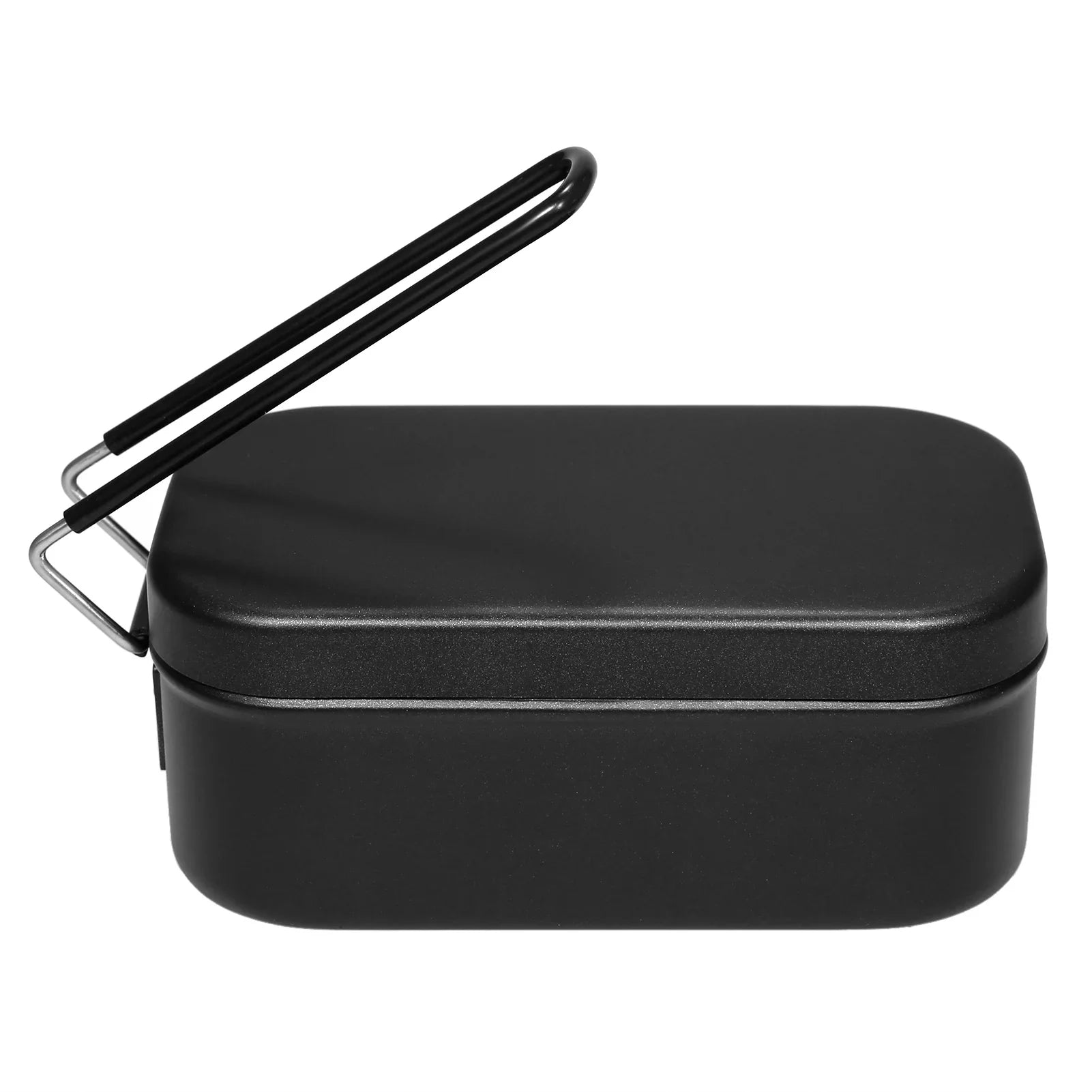 4pcs Cookware Mess Kit 800ml Camping Lunch Box with Steaming Rack Cutting Board Backpacking Hiking Fishing Mountaineering