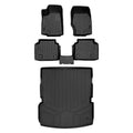 Smartliner SA0568-B0569-D0568 All Custom Fit Black 2 Row & Cargo Liner Behind the 2nd Row Floor Mat Liner Set 2021-2023 Jeep Grand Cherokee L, Black