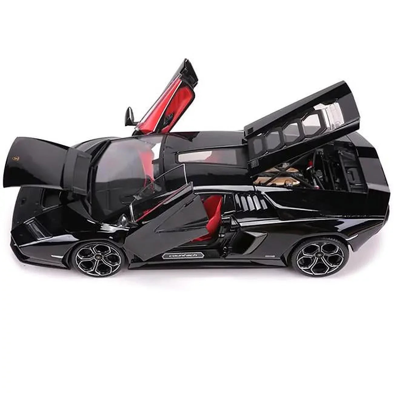 Maisto Lamborghini Countach LPI 800-4 Interior Special Edition 1-18 Diecast Model Car, Black & Red