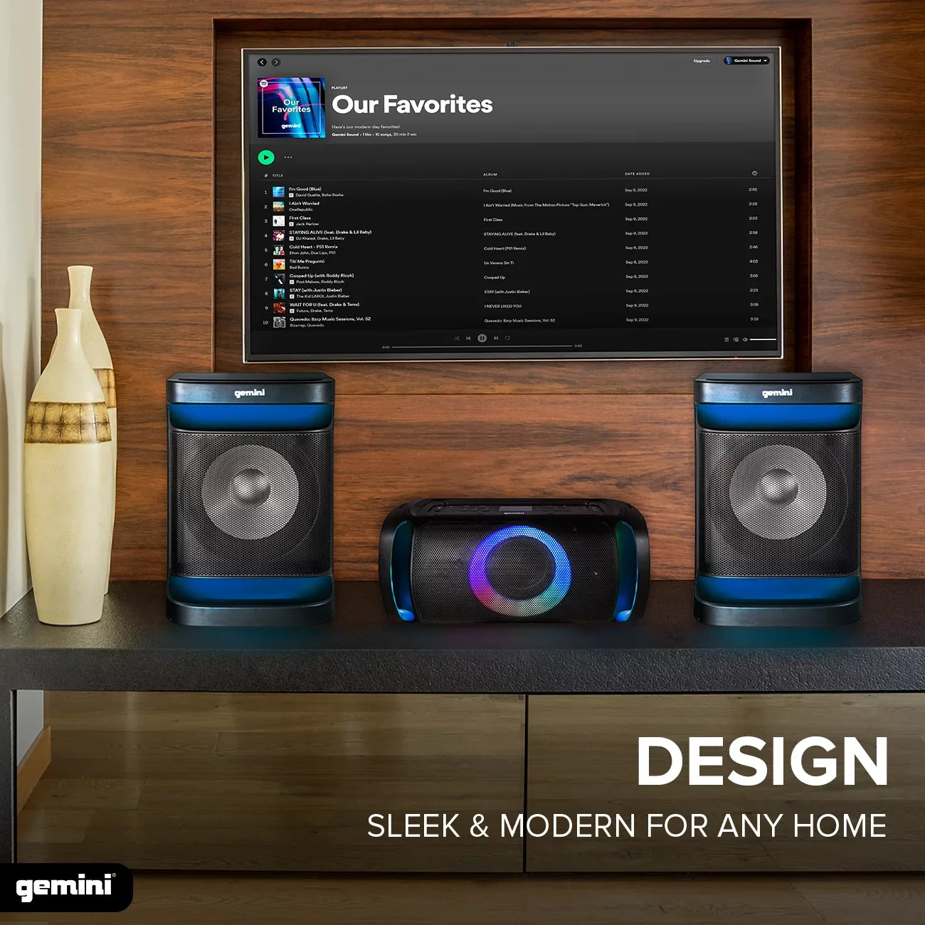 Gemini Sound GSYS-4800 Bluetooth LED Party Light Stereo & Home Theater Audio System with 4000W Watts