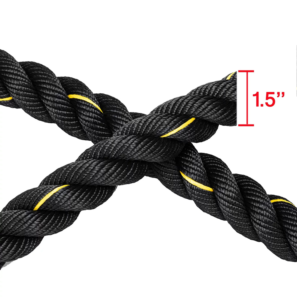 NK 49.2ft Length, Heavy Jump Rope Skipping Rope Workout Battle Ropes Total Body Workouts Power Improve Strength Building Muscle Mens/Womens