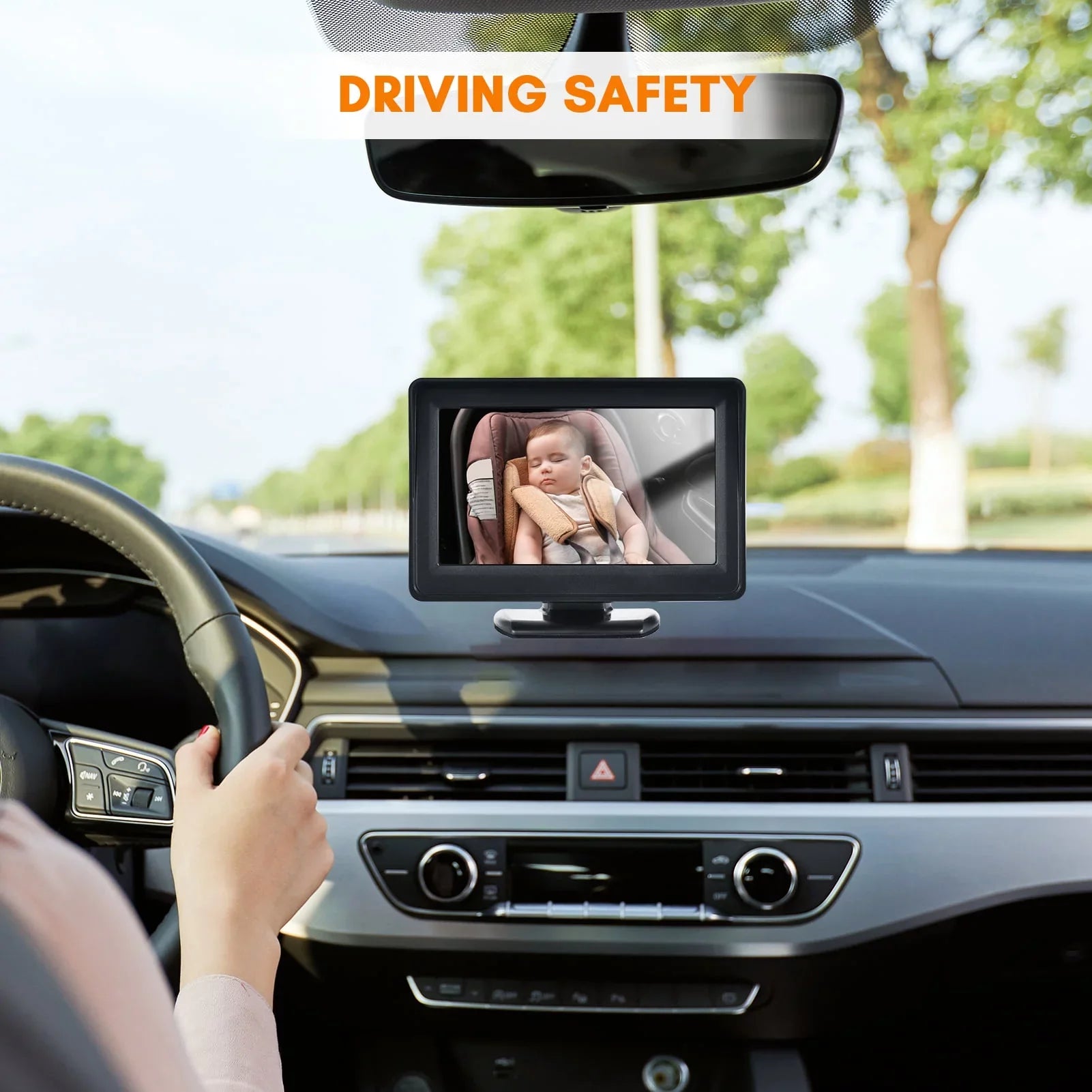 Pristin Invigilator,Inch Car Seat Baby car Car Seat Mirror Car Baby View Vision Baby Mirror Camera Easy Monitor 1080P Monitor Baby Car Baby Rear Seat Car Mirror Camera Baby Monitor 150° Wide View