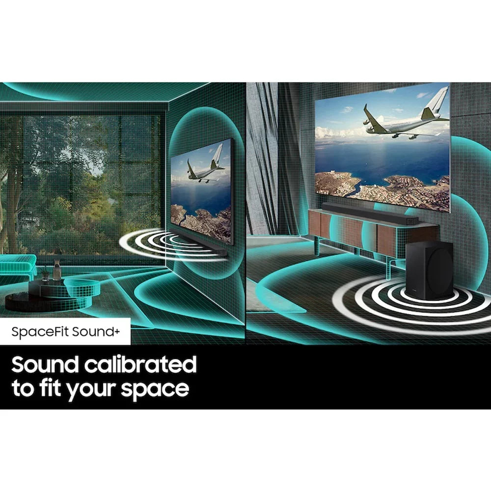 Samsung HW-Q900A 9.1.4ch Surround Sound Wireless Home Theater Bundle 7.1.2ch Dolby Atmos /DTS:X Soundbar + Swa-9500S 2.0.2ch Rear Speaker Kit + Subwoofer + Extended Wrap + 2 Deco Gear HDMI Cables