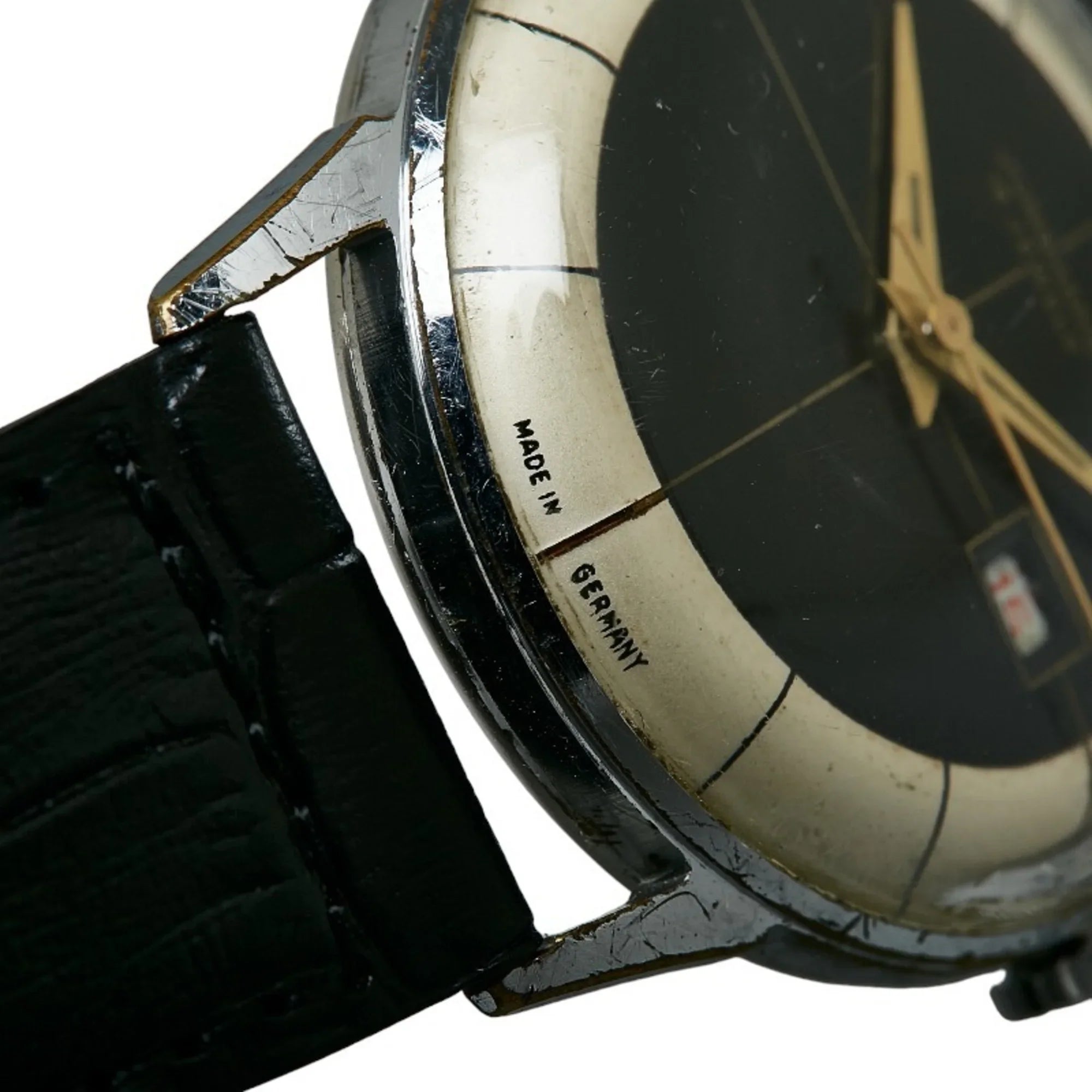 Pre-Owned Junghans 15JEWELS External Belt Watch Manual Winding Black White Dial Stainless Steel Ladies JUNGHANS (Good)