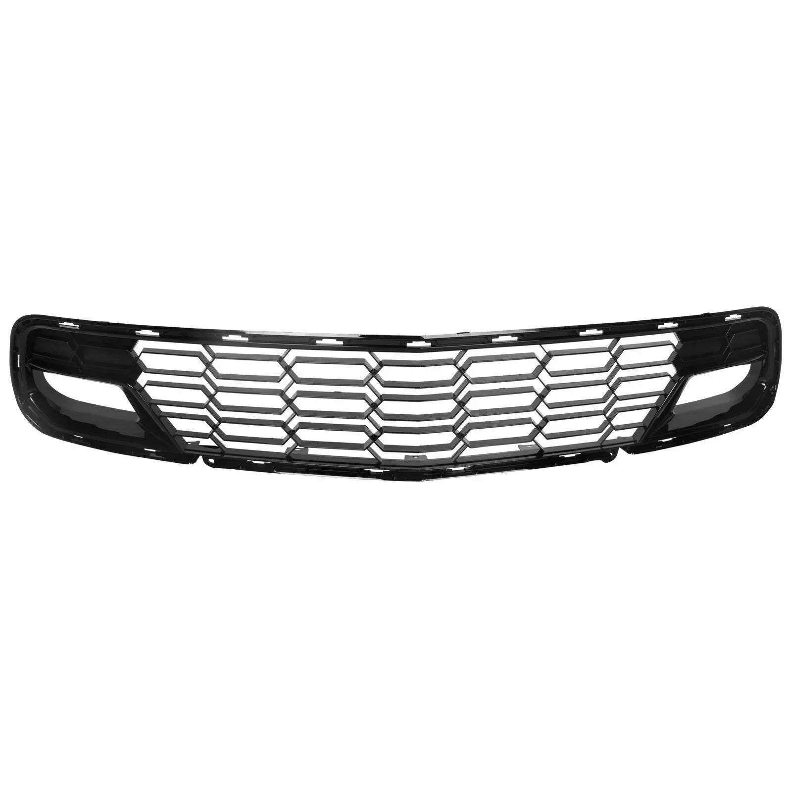 Kojem Front Lower Grille 2014-2019 Chevrolet Corvette C7 All Models Z06 Style Bumper Shield Painted Glossy Black Plastic (W/O Front Camera Bracket)