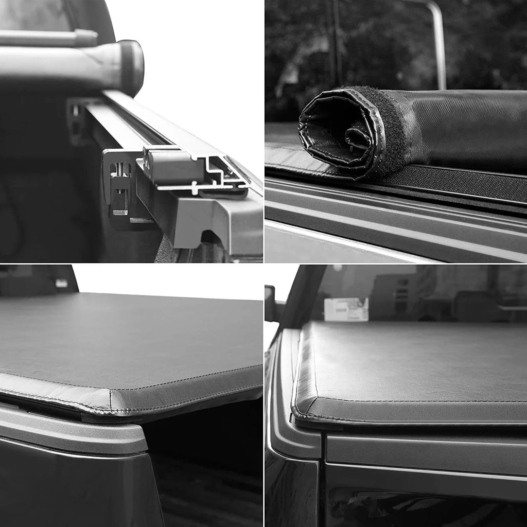 Kikito Vinyl Soft Roll-Up Tonneau Coating Truck Bed 2022-2024 Tundra 6.7FT (78.7") Bed w/o Trail Edition ( Models Without The Deck Rail System)