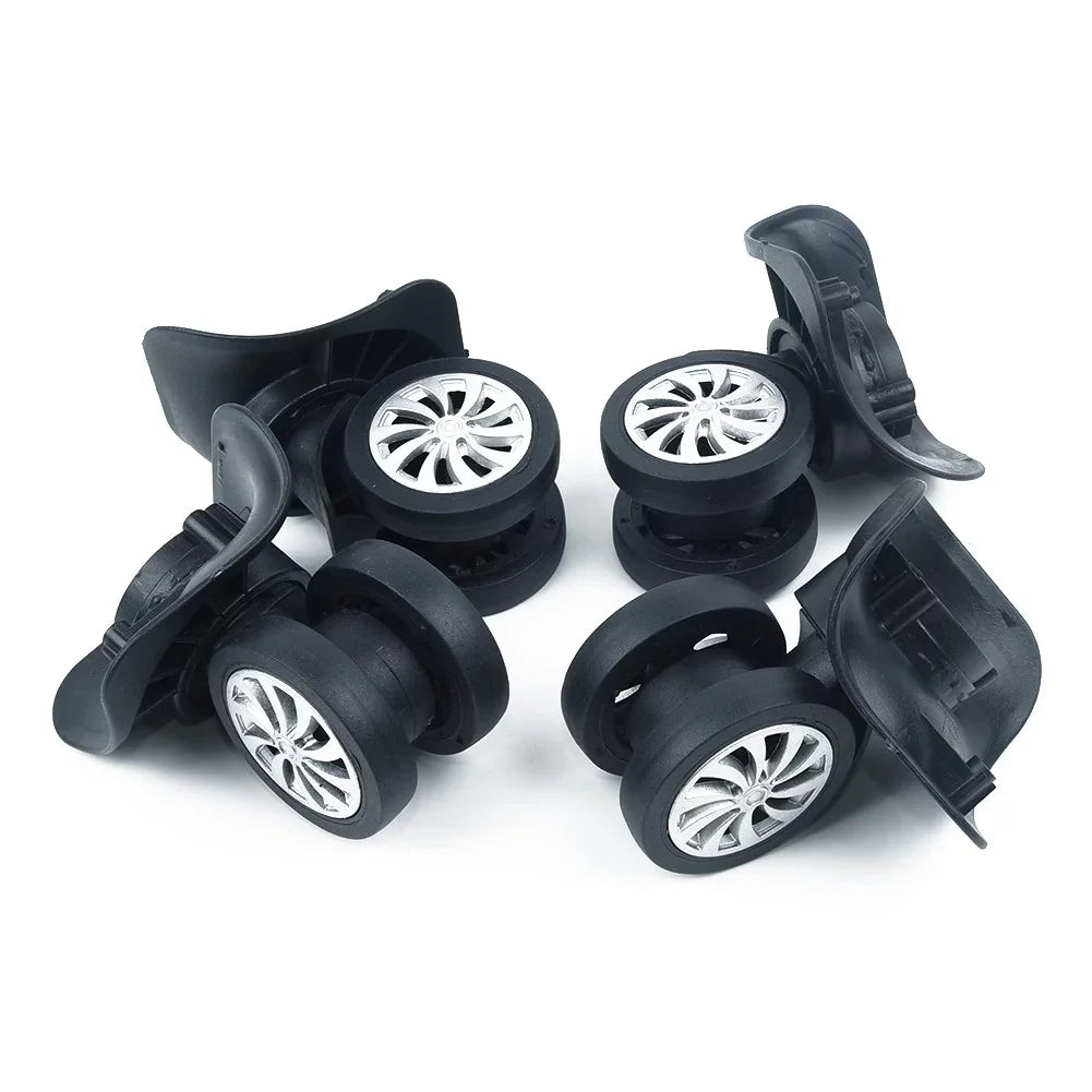 Yuri 4 Set Replacement Luggage Suitcase Wheels Swivel Universal Wheel Black