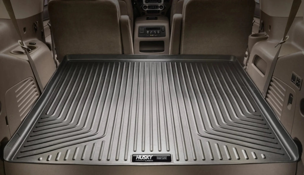 Husky by RealTruck beater Series Cargo Liner Behind 3rd Seat Black with 11-19 Ford Explorer; behind and under upright 3rd Seat