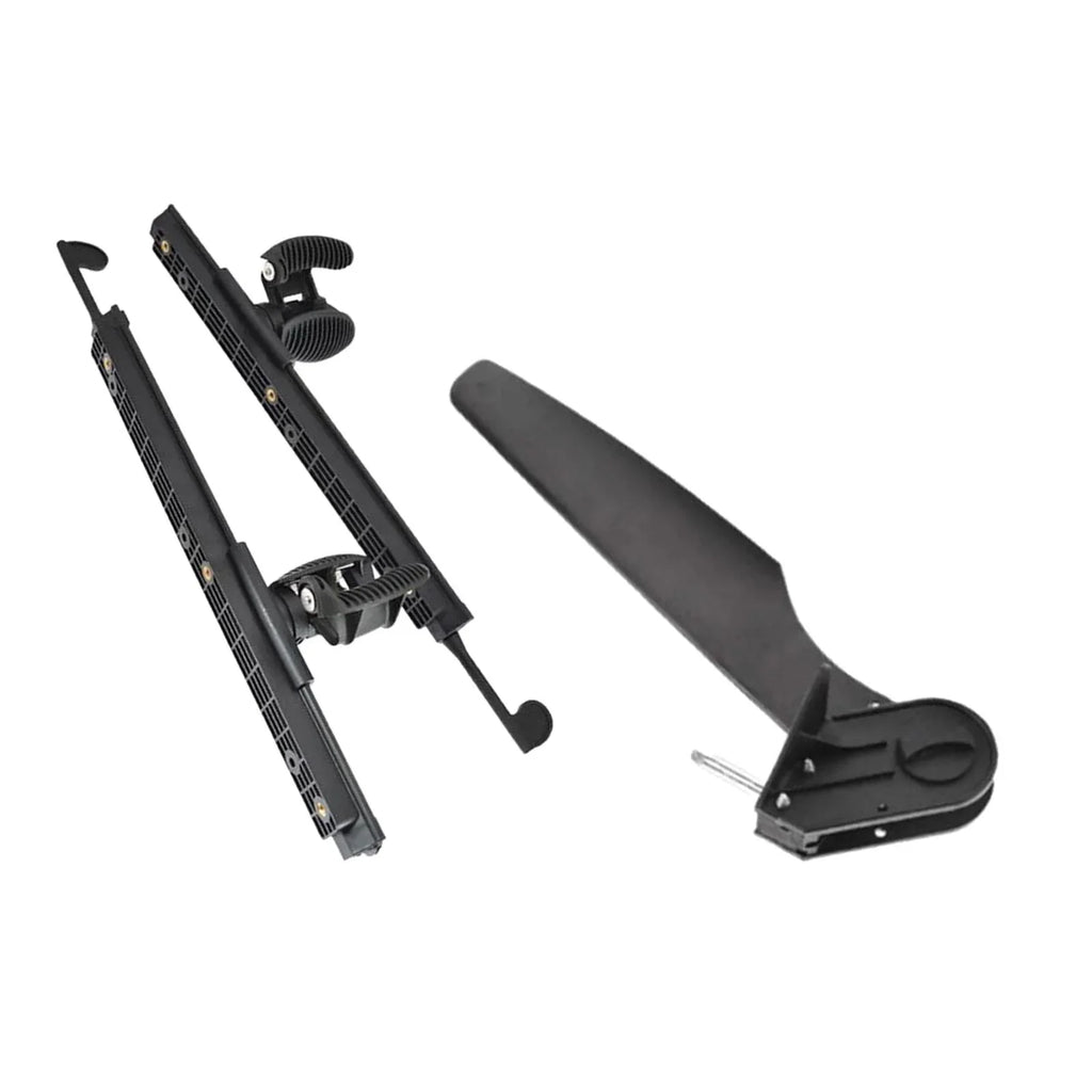 kesoto Kayak Rudder Kayak Foot Pegs Vessel Tail Watercraft Rudder with Foot Brace Pedals Fishing Craft Canoeing Marine Accessories