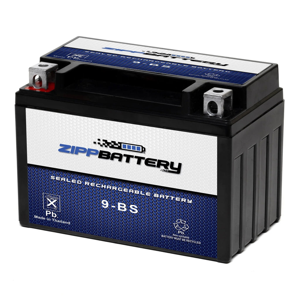 Zipp Battery YTX9-BS (9-BS 12 Volt,8 Ah, 120 CCA) Motorcycle Battery Kawasaki 636cc Zx636-b C Ninja Zx-6r 2003