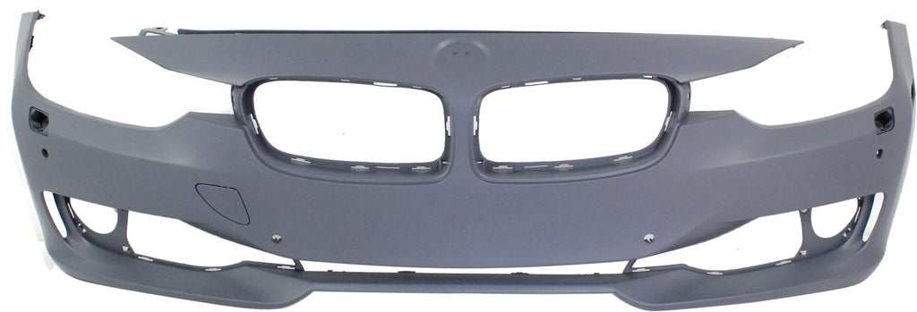 Front BUMPER Coating For BMW 3-SERIES 2012-2015 Primed STD Type with HLW PDC Holes/Cam Sedan/Wagon