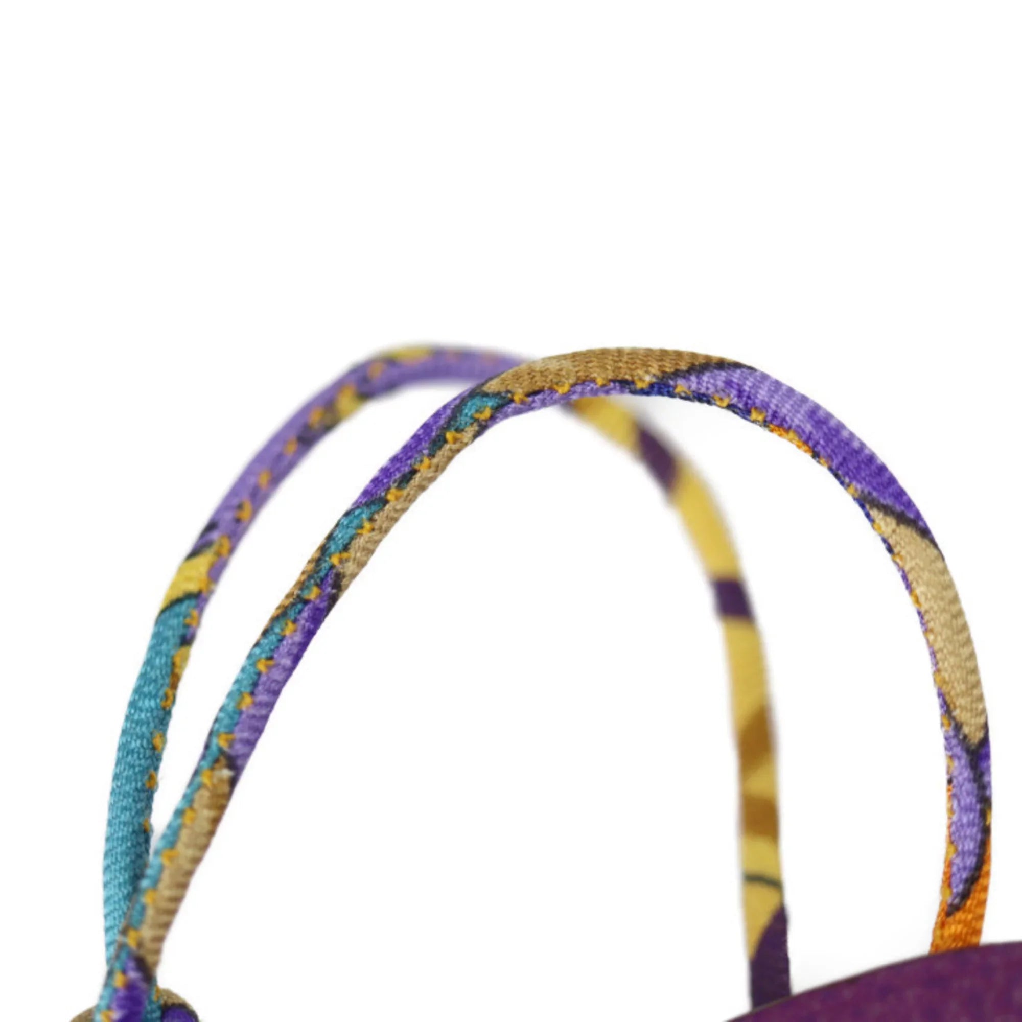 Pre-Owned HERMES Hermes Petite H Charm Taurillon Clemence Vaux Epsom Orange Purple Elephant Bag (Good)